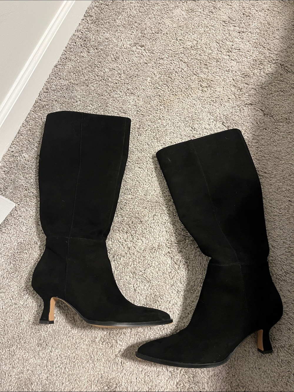 Dolce Vita Wide Calf Black Knee-High Suede Boots - Picture 6 of 6